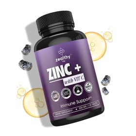 Zinc with VIT C 500 Mg Immune System Support 120 Tablets Blend of Anti-oxidants