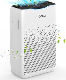 MOOKA Air Purifiers for Home Large Rooms up to 2200ft¬≤, Advanced H13 HEPA Air Filter for Wildfires, Pet Hairs, Dander, Smoke Cleaner, 15dB Sleep Mode