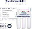 HUINING Reverse Osmosis Membrane 50/75/100/150/400/500GPD and RO Membrane Housing Kit with Quick Connector,Check Valve,Water Pipe,Wrench  for Resident